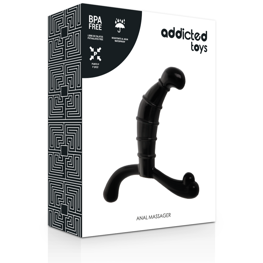 Addicted Toys-Analmassage für Schwarz-TPR Prostata · Sextoys (Bild 3)