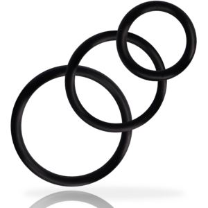 Addicted Toys-Penisring-Set, Schwarz