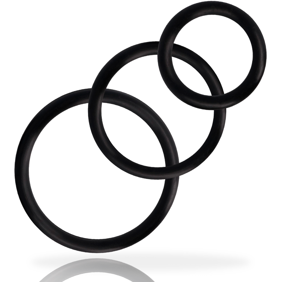 Addicted Toys-Penisring-Set, Schwarz
