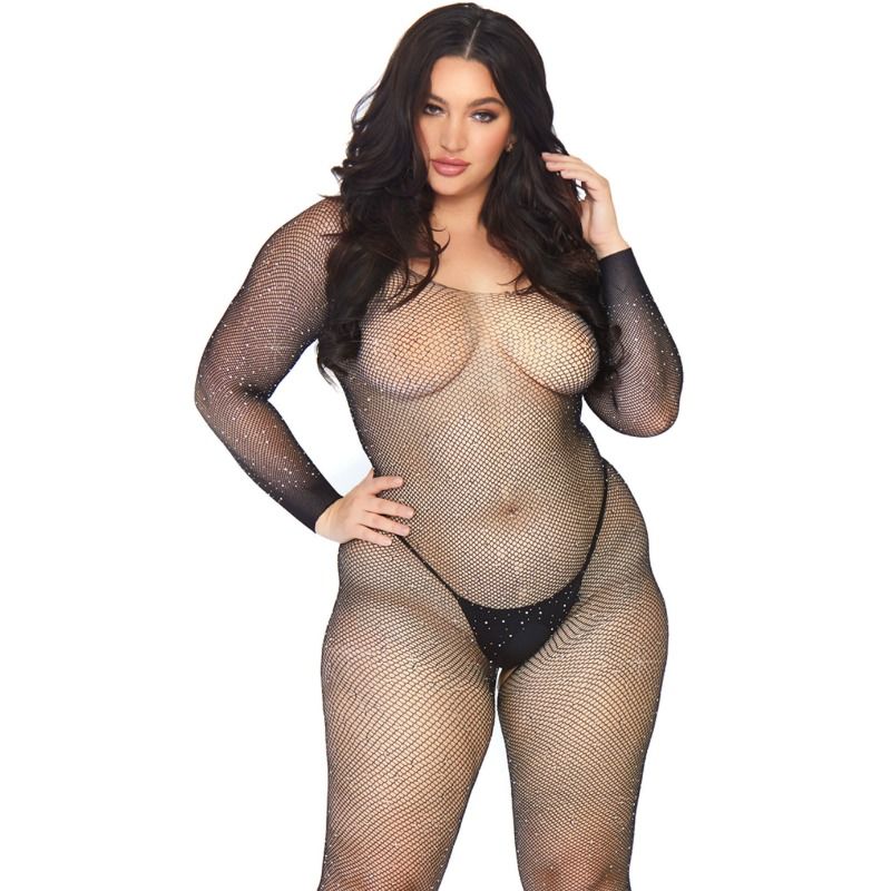 Leg Avenue Bodystockings-Bodystocking Kristallisiertes Netzwerk 1X-2X · Spicy Dessous & Bodystockings (Bild 3)
