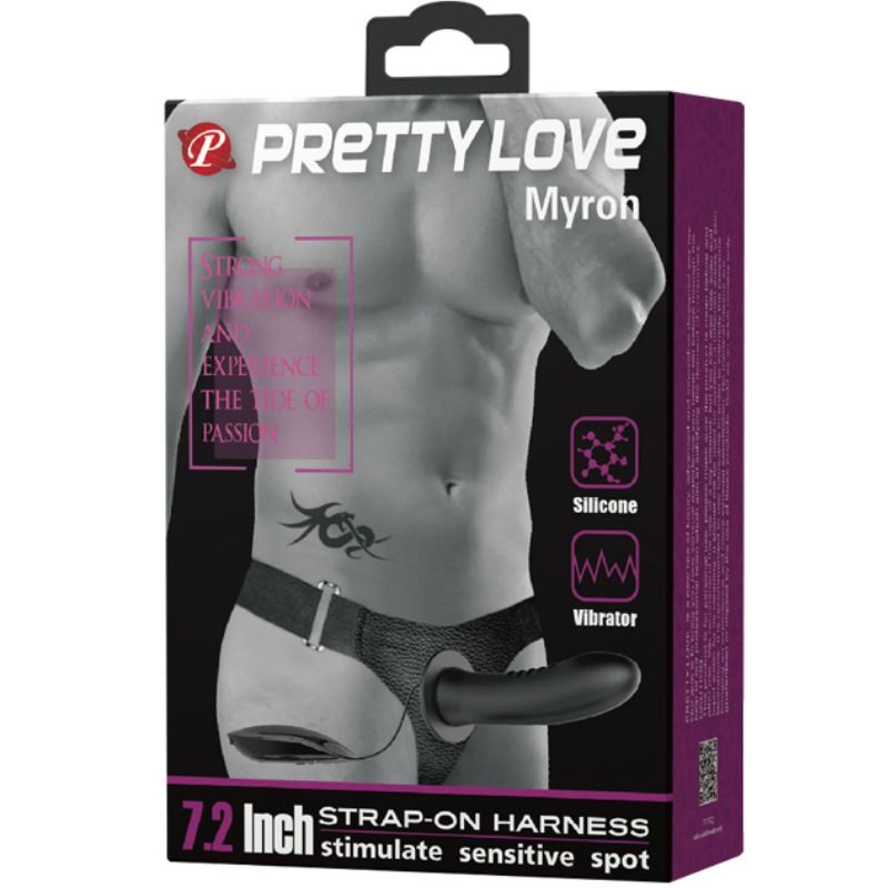 Harness Collection-Myron Strap-on mit Vibration und Dildo Gol-Silikon · Strap-on & Harness (Bild 6)