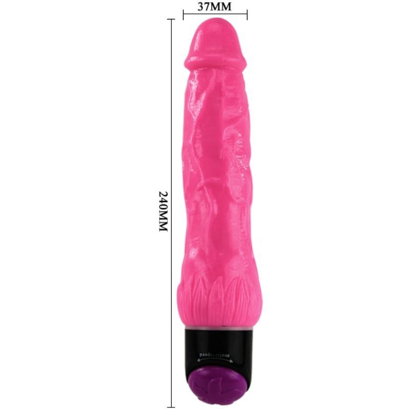 Baile-Vibrator Realistic Flieder Bunt 24 Cm-TPR · Vibratoren (Bild 4)