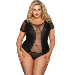 Subblime Queen Plus Size-Queen Plus Teddy Fetisch mit Corte Ärmel · Spicy Dessous & Bodystockings