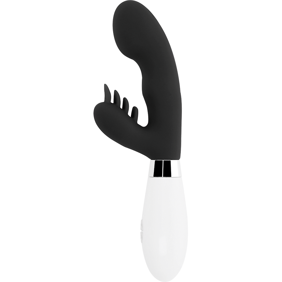 Glossy-Elvis Rabbit Black-Silikon, 10 Geschwindigkeiten, Drehung · Vibratoren (Bild 2)