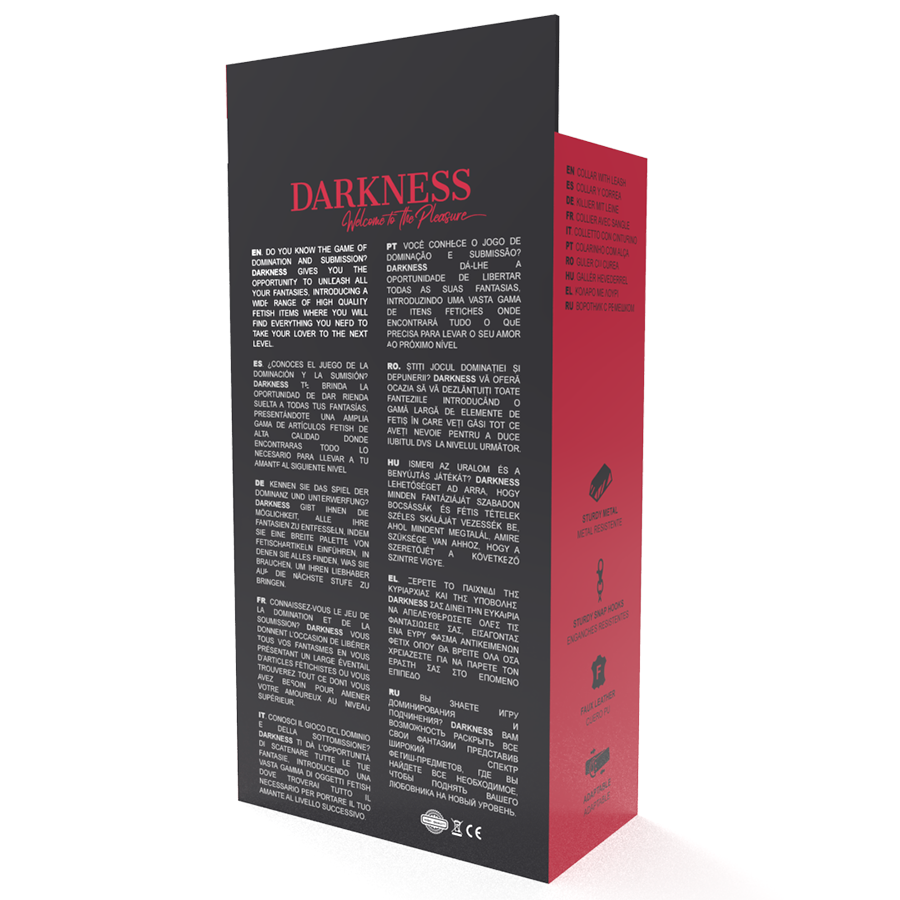 Darkness Bondage-Posturale Halskette mit Kette von Leder · Sextoys (Bild 2)