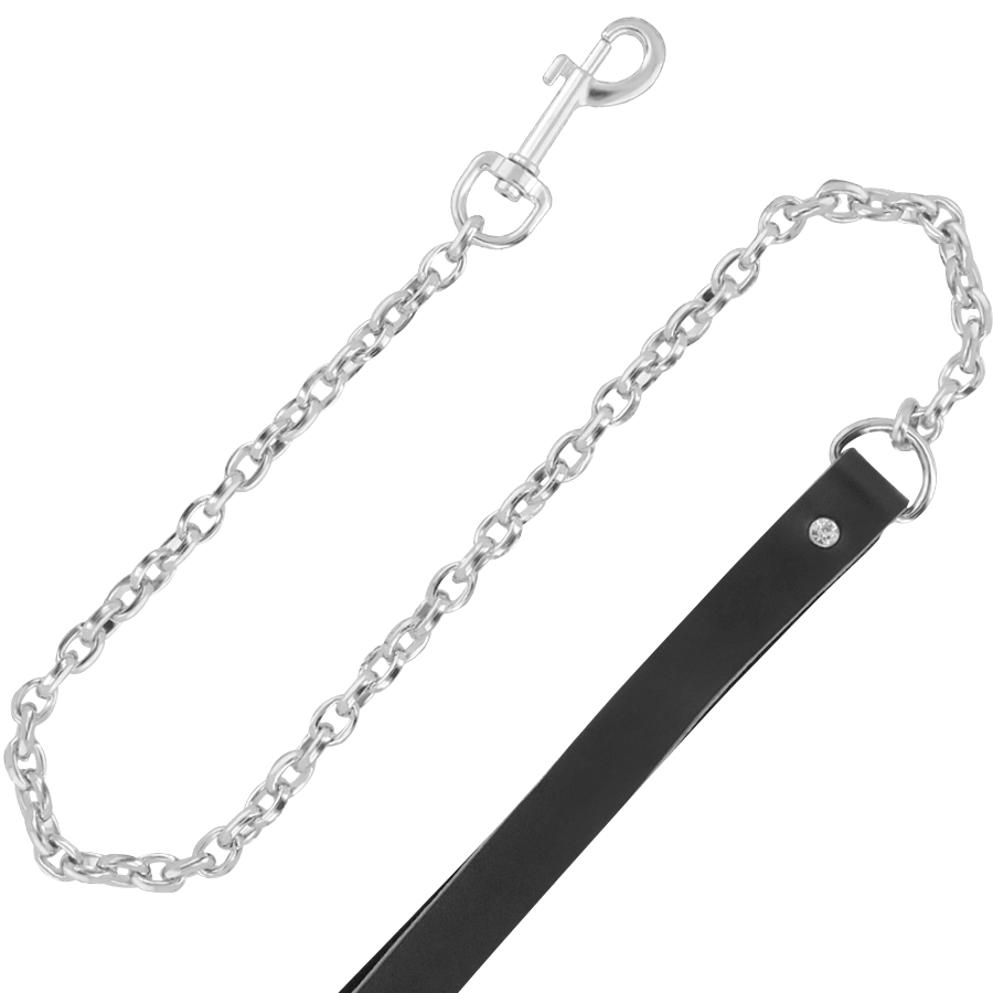 Darkness Bondage-Halskette aus gepolstertem Leder mit Leine · Sextoys (Bild 5)