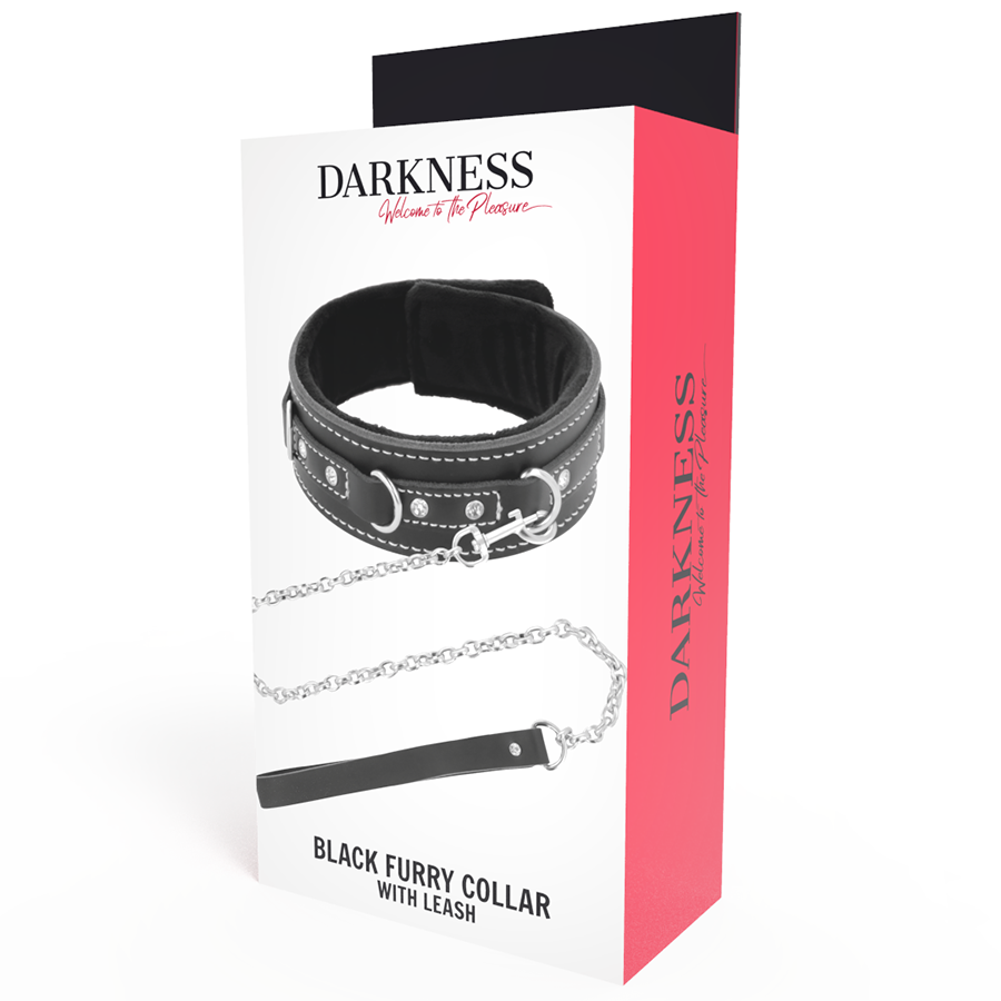 Darkness Bondage-Halskette aus gepolstertem Leder mit Leine · Sextoys (Bild 2)