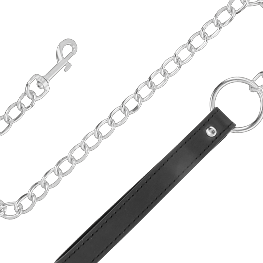 Darkness Bondage-Weiche Leder Halskette mit Kette · Sextoys (Bild 6)