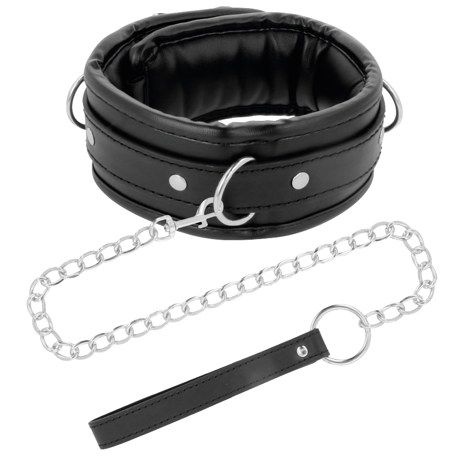 Darkness Bondage-Weiche Leder Halskette mit Kette · Sextoys (Bild 2)