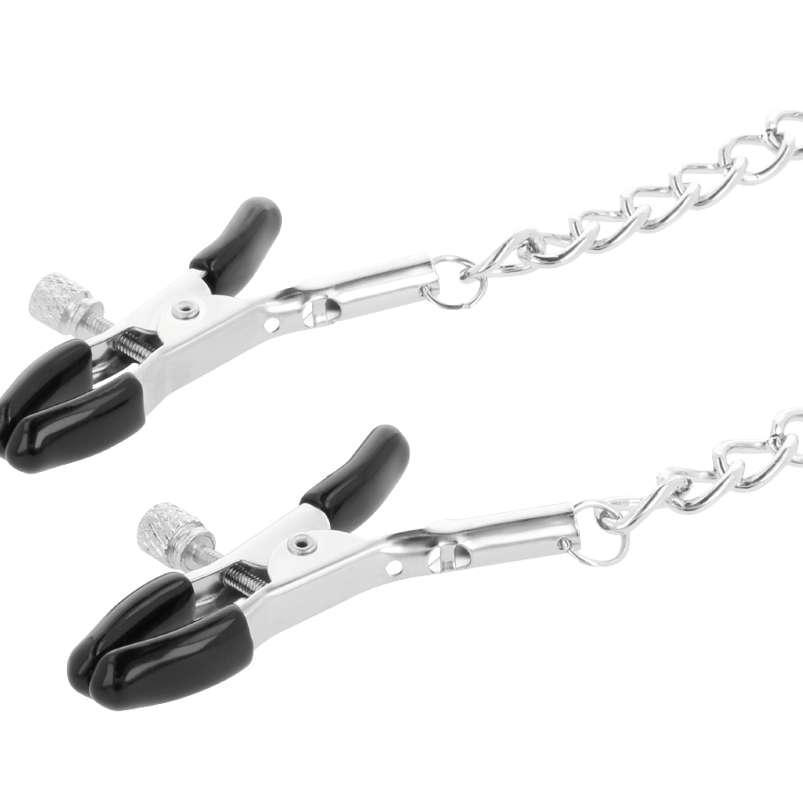 Darkness Bondage-Halskette mit Nippelklemmen, Schwarz-Metal · Sextoys (Bild 2)
