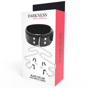Darkness Bondage-Halskette mit Nippelklemmen, Schwarz-Metal · Sextoys (Bild 3)