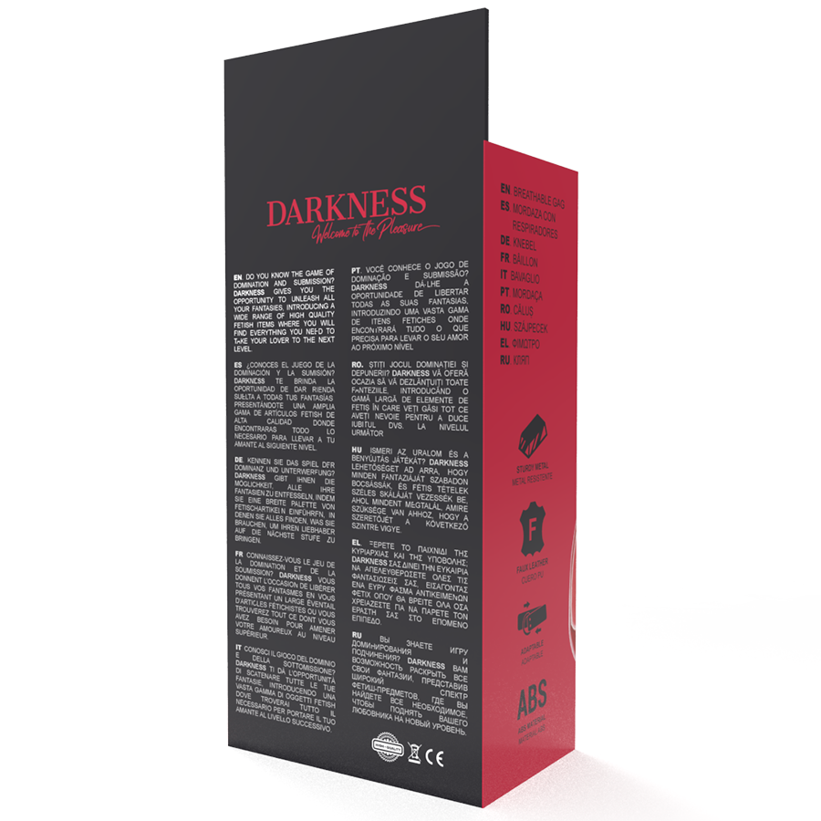 Darkness Bondage-Atmendes Gag aus ökologischem Leder · Sextoys (Bild 2)
