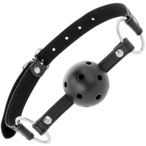 Darkness Bondage-Atmendes Gag aus ökologischem Leder · Sextoys (Bild 10)