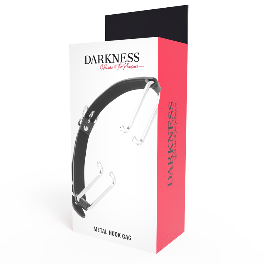 Darkness Bondage-Gag mit Gancio Schwarz-Ökologische Haut, Wasserdicht · Sextoys (Bild 4)
