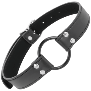 Darkness Bondage-Gag mit Ring Durchmesser 3.6 cm-Ökologische Haut · Sextoys (Bild 2)
