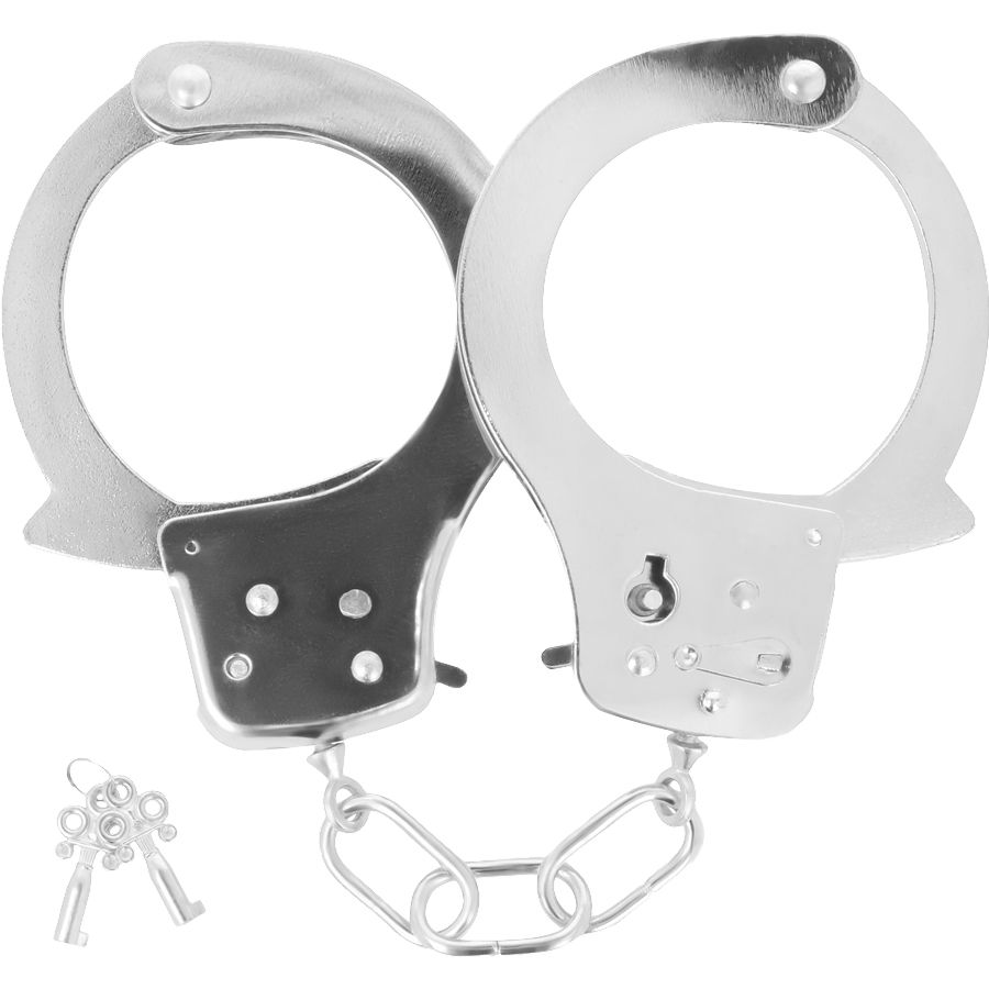 Darkness Bondage-Handschellen Metall mit Schlüsseln · Spielzeug aus Glas & Metall (Bild 3)