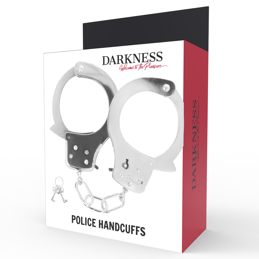 Darkness Bondage-Handschellen Metall mit Schlüsseln · Spielzeug aus Glas & Metall (Bild 2)