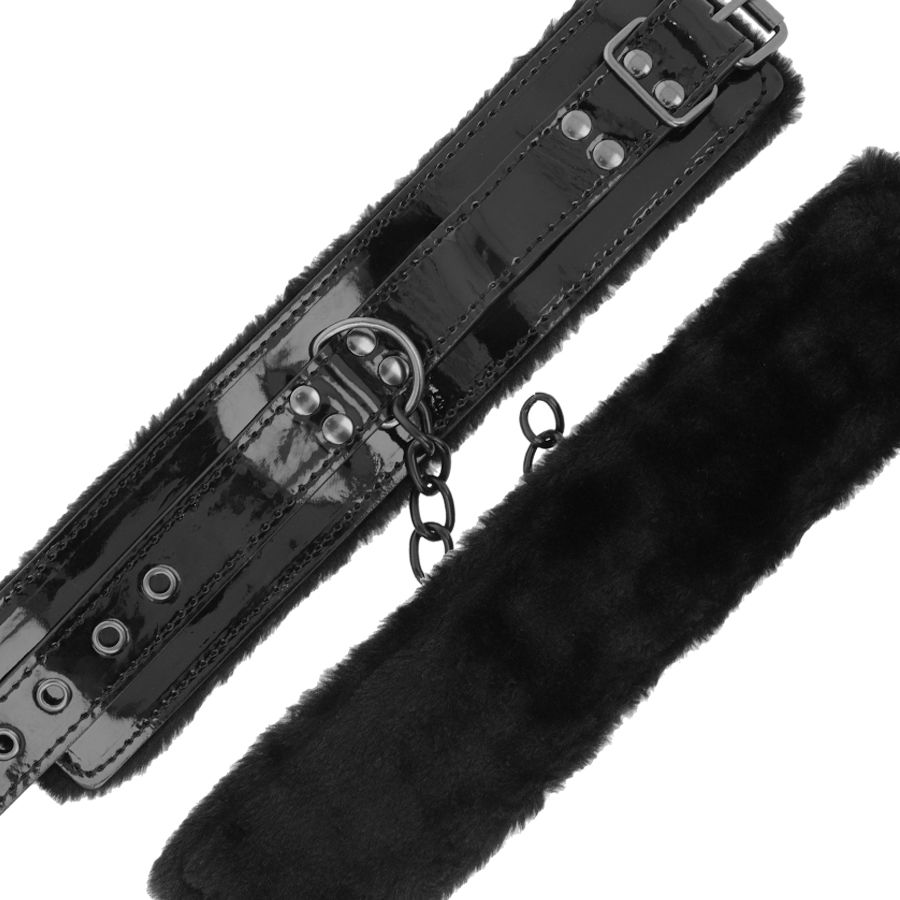 Darkness Bondage-Handschellen verstellbare Leder Schwarz mit Schloss · Sextoys (Bild 6)