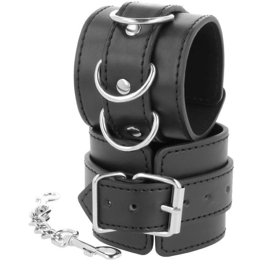 Darkness Bondage-Handschellen Schwarz-PVC · Sextoys (Bild 5)