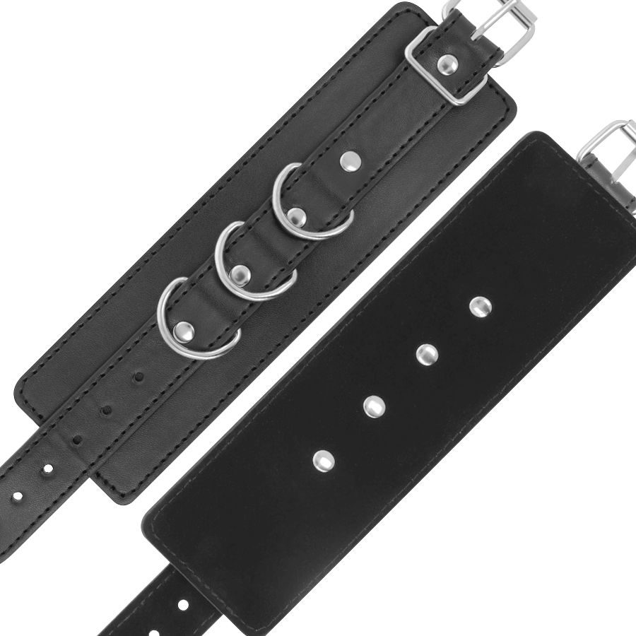 Darkness Bondage-Handschellen Schwarz-PVC · Sextoys (Bild 3)