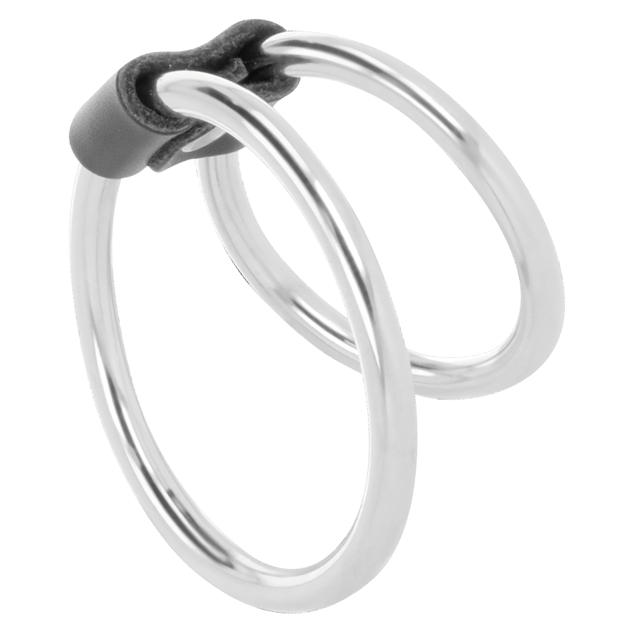 Darkness Sensations-Doppelring aus Metall für den Penis · Spielzeug aus Glas & Metall (Bild 2)