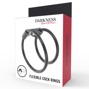 Darkness Sensations-Penisring Doppelflexibel-Ökologische Haut · Sextoys (Bild 4)