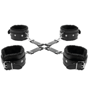 Darkness Bondage-Handschellen Leder für schwarze Hände und Füße · Sextoys (Bild 3)