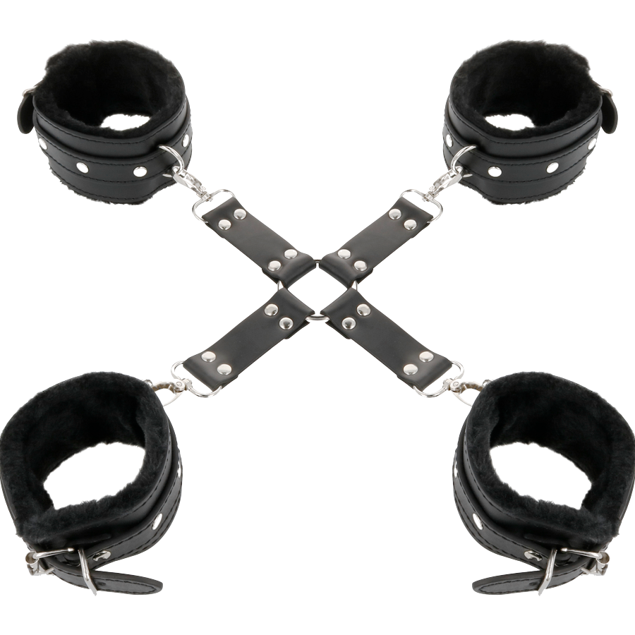 Darkness Bondage-Handschellen Leder für schwarze Hände und Füße · Sextoys (Bild 9)