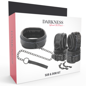 Darkness-Handschellen und Schwarz Leder Halsband · Bondage & Handschellen (Bild 3)