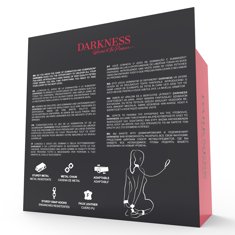 Darkness-Handschellen und Schwarz Leder Halsband · Bondage & Handschellen (Bild 2)