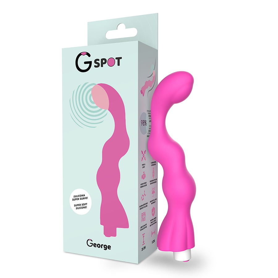 G-Spot-George G-Spot Vibrator Gum Pink-Silikon, 10 Geschwindigkeiten · Vibratoren