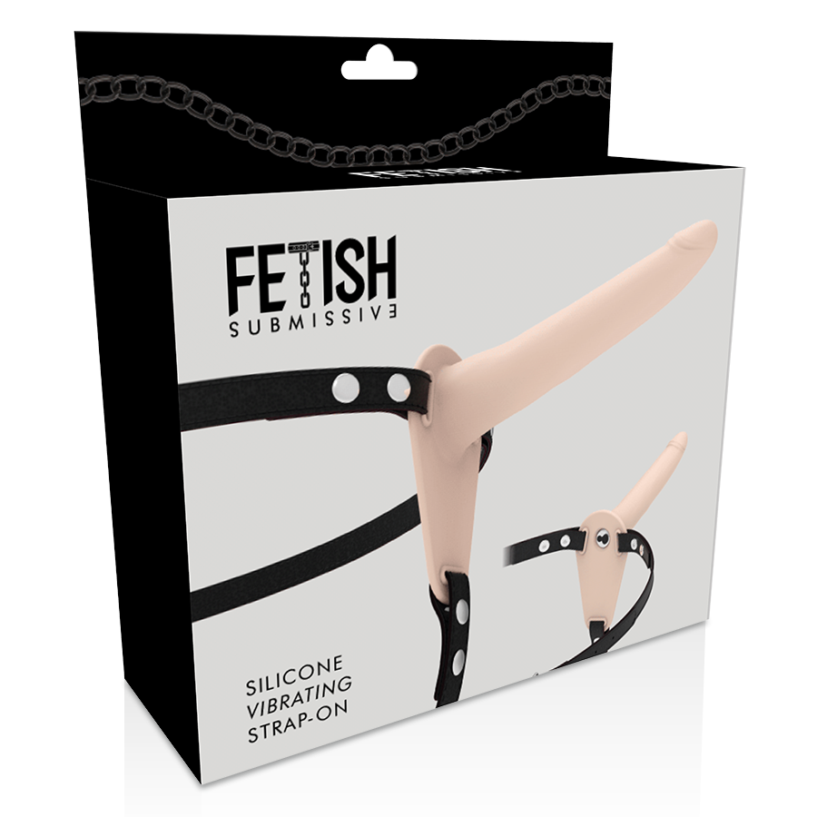 Fetish Submissive Harness-Vibrator Silikon Flesh 15 cm-10 · Strap-on & Harness (Bild 6)