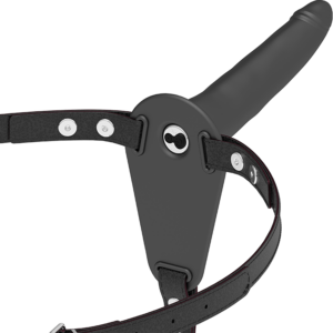 Fetish Submissive Harness-Harness Schwarz Silikon mit Vibrator 15 · Strap-on & Harness