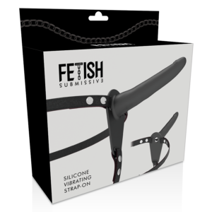 Fetish Submissive Harness-Harness Schwarz Silikon mit Vibrator 15 · Strap-on & Harness (Bild 4)