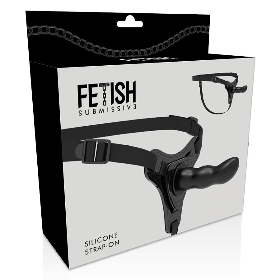 Fetish Submissive Harness-Harness Schwarz Silikon G-Spot 16 cm · Strap-on & Harness (Bild 5)