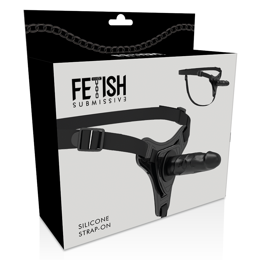 Fetish Submissive Harness-Harness mit Realistischem Penis aus Silikon · Strap-on & Harness (Bild 5)