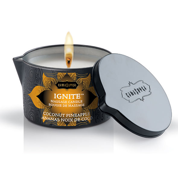Kamasutra Cosmetics-Massagekerze Kokos und Ananas 170 g