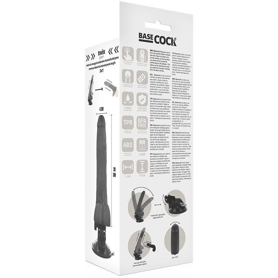 Basecock-Realistische Vibrator mit 20 cm Hoden und Fernbedienung · Vibratoren (Bild 5)