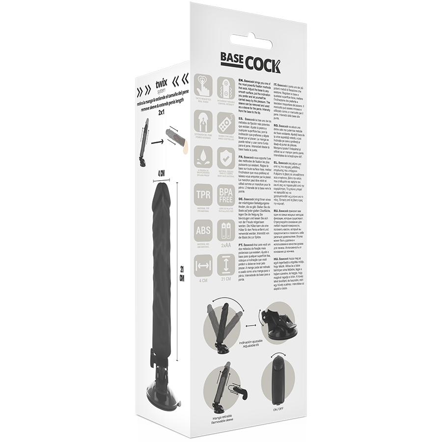 Basecock-Realistische Vibrator mit Fernbedienung 21 cm, TPE · Vibratoren (Bild 5)