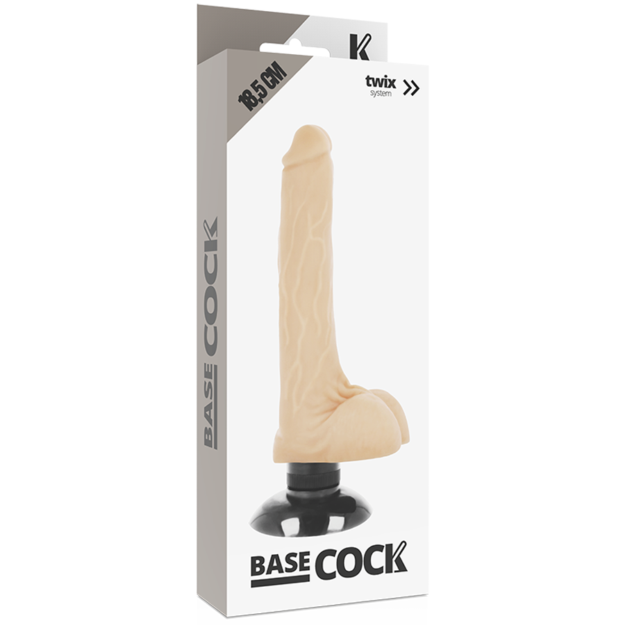 Basecock-Realistischer Vibrator 2 in 1 mit Saugnapf 18,5 cm · Vibratoren (Bild 6)