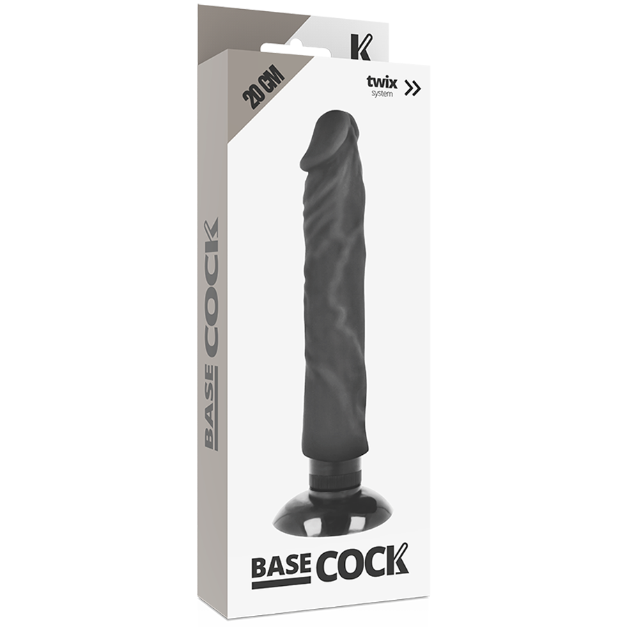 Basecock-Realistischer Vibrator 2 in 1 mit Saugnapf 20 cm · Vibratoren (Bild 4)