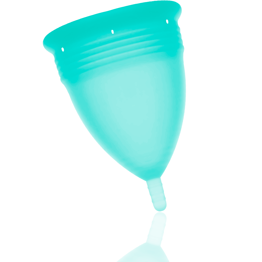 Stercup-Menstrueller Cup aus Silikon, Aquamarin · Oralsex & Körperspiele (Bild 2)
