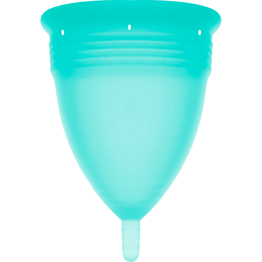 Stercup-Menstruationstasse aus Silikon, Aquamarin