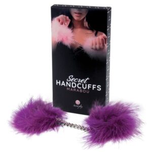 Secretplay 100% Fetish-Handschellen mit Marabou Lila · Sextoys (Bild 4)