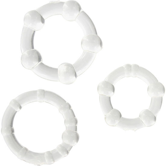 Seven Creations-3er-Set Penisringe Transparent