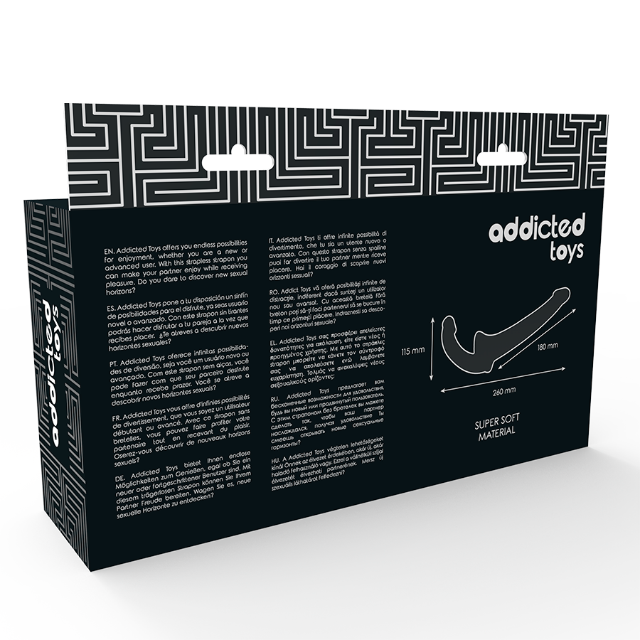 Addicted Toys-Dildo ohne Harness gekrümmt mit G-Spot-Einsatz · Strap-on & Harness (Bild 6)