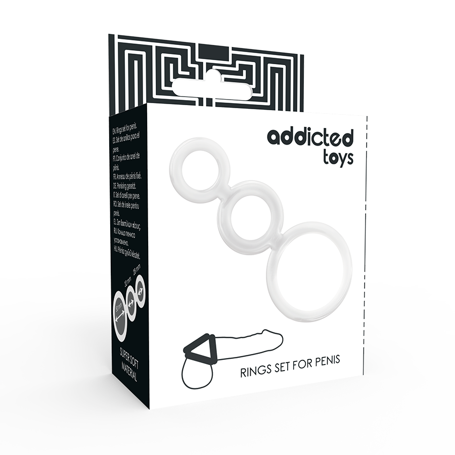 Addicted Toys-Set Ringe für Transparent Penis · Sextoys (Bild 4)
