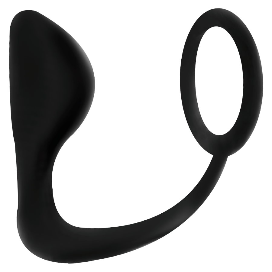 Addicted Toys-Analplug mit Penisring Schwarz-TPR