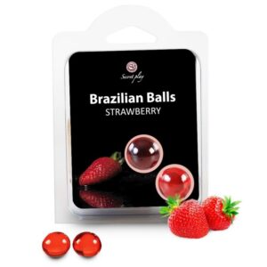 Secretplay Cosmetic-2 Brazilian Balls mit Erdbeer-Aroma