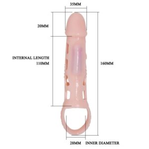 Baile For Him-Penishülle Extender Penis mit Vibration und natürlichen Gürtel · Sextoys (Bild 5)